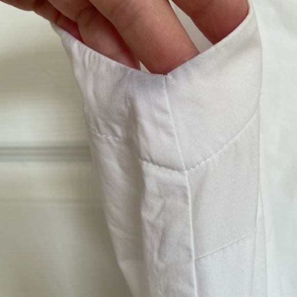 White sleeveless stretch cotton dress. Size medium. - Picture 4 of 7